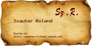 Szauter Roland névjegykártya