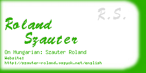 roland szauter business card